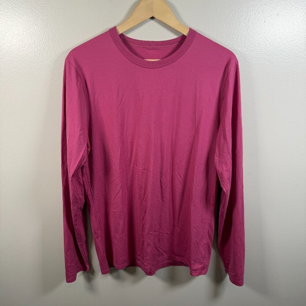 Lululemon The Fundamental Long Sleeve No-Stink Tee Size Medium? Pink Lychee